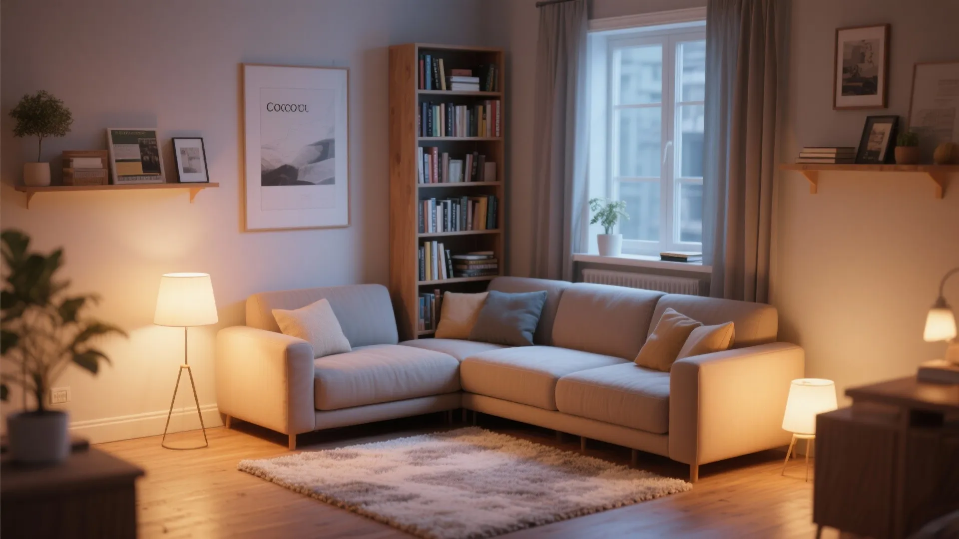 L-shaped Sofa with Reading Nook