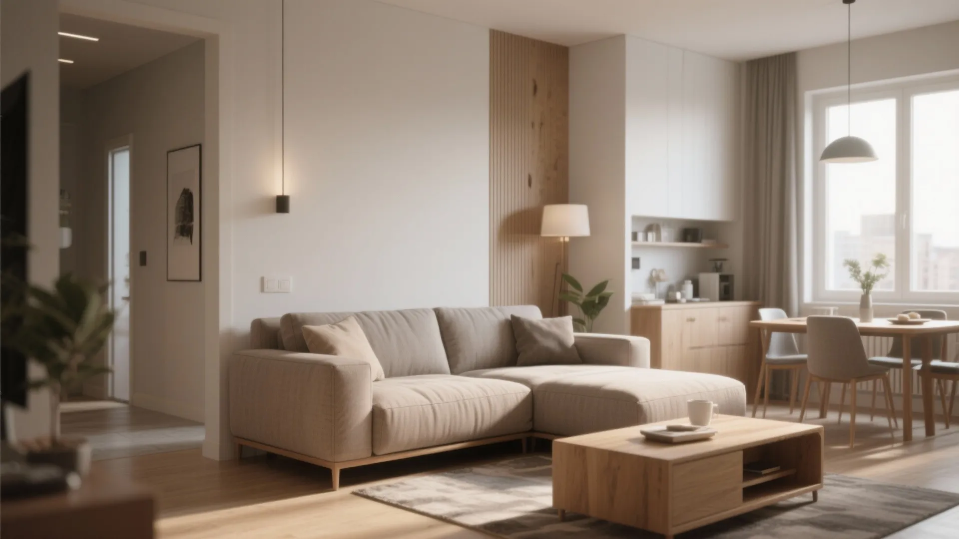 L-shaped Sofa Zoning