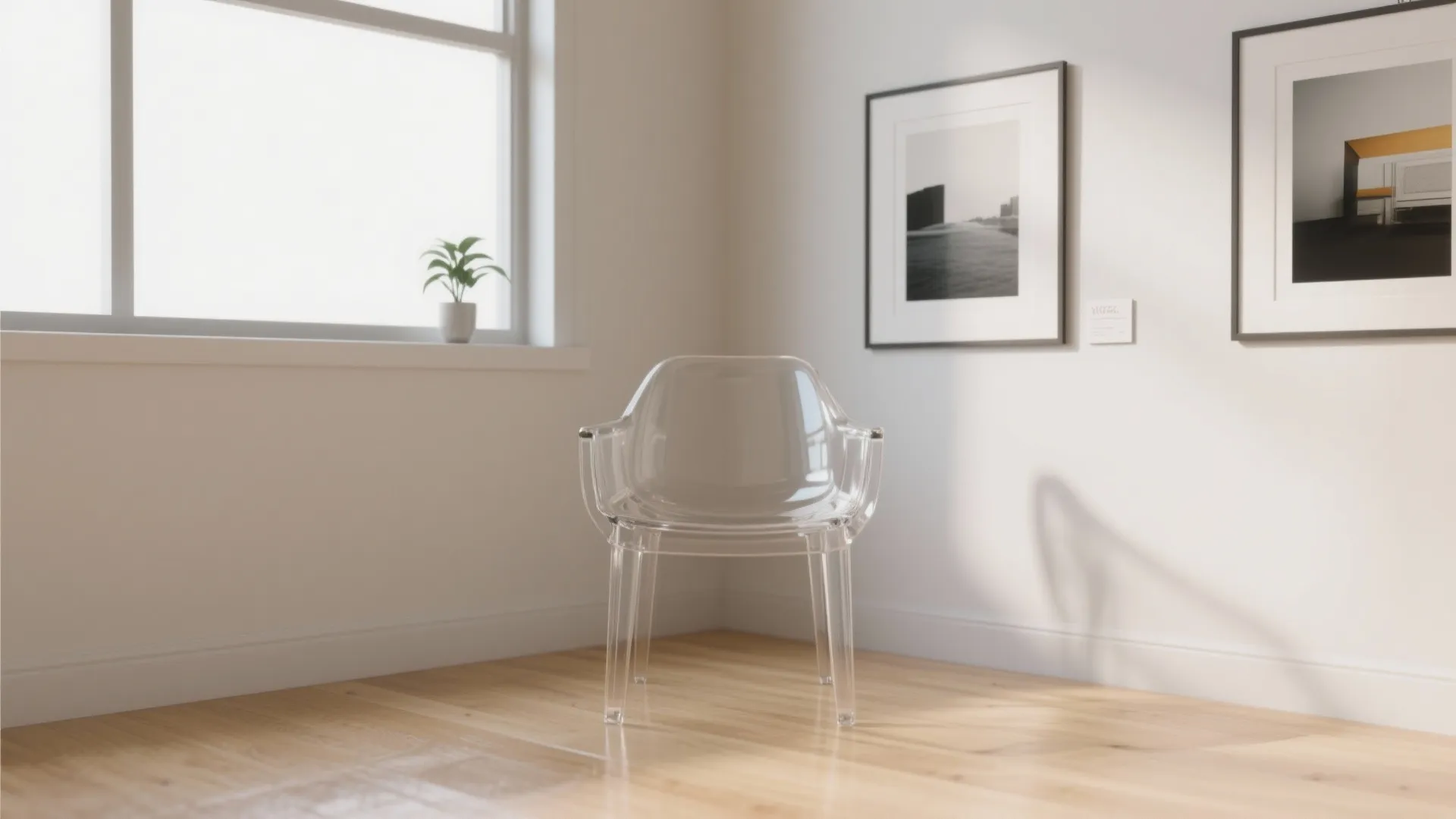 5. Transparent or open-frame statement chair