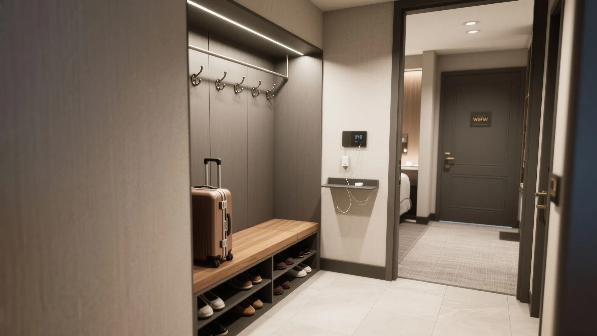 5. Thoughtful Circulation and Luggage Zones