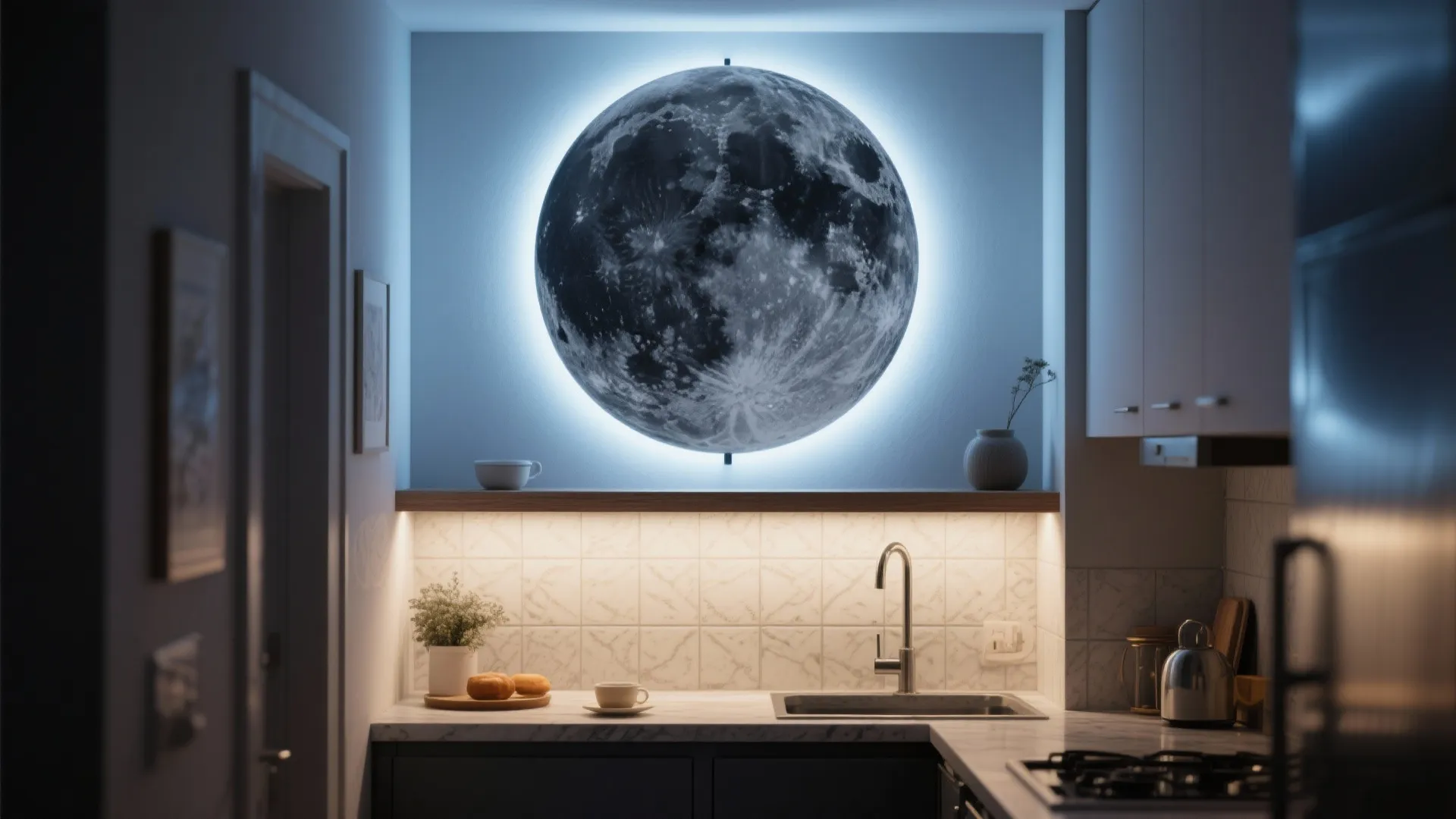 Statement Lunar Disk as Artful Focal Point