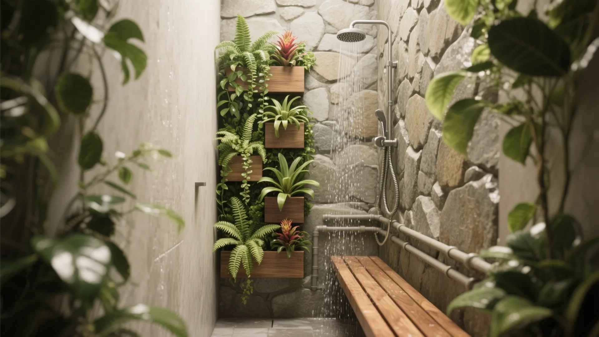 Tropical Outdoor Bathroom Ideas: 5 Inspo: Lush, private outdoor bathroom designs that fit small courtyards and budget builds