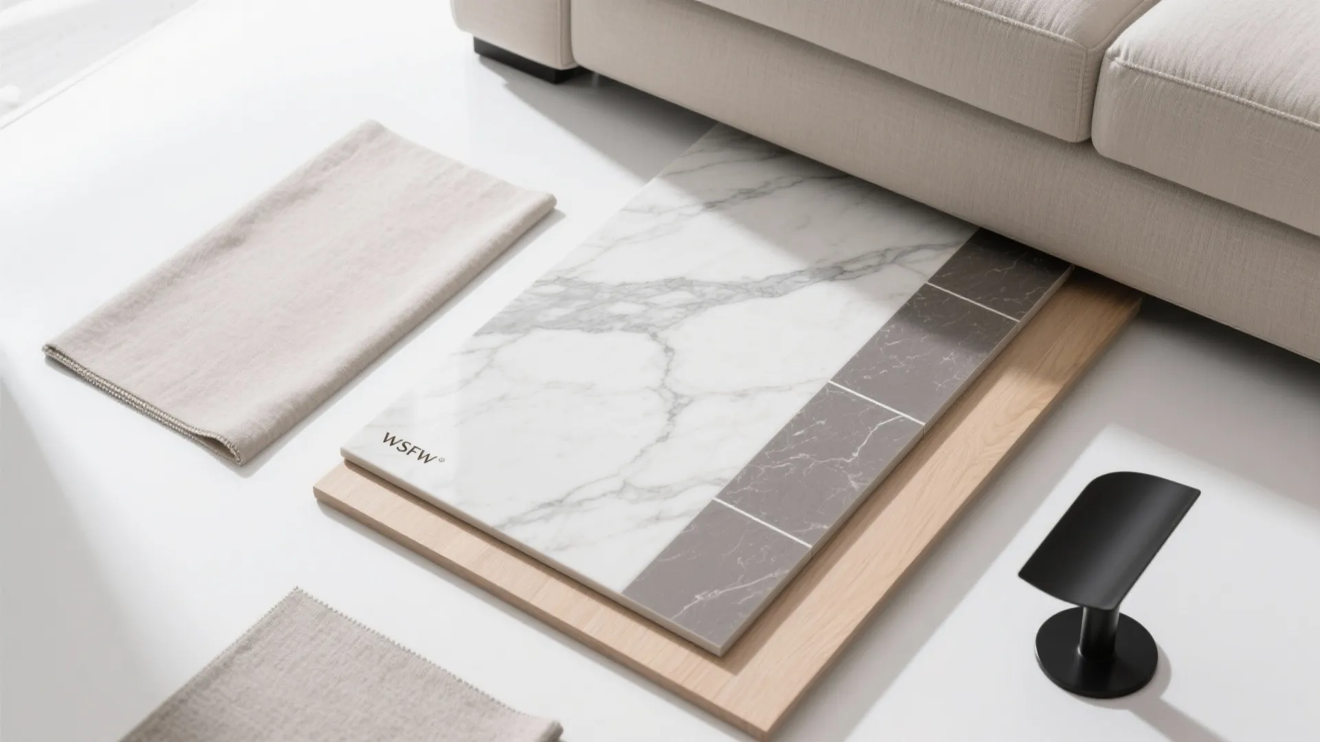 Large-format stone-look tiles for seamless luxury