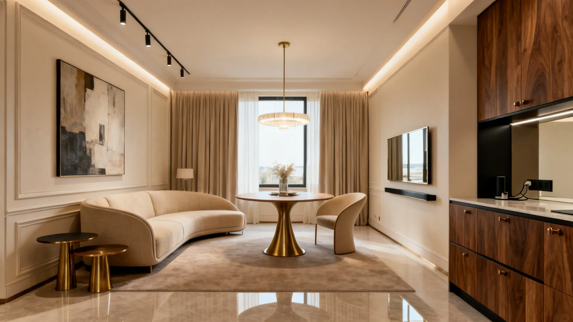 5 Luxury Modern Dining & Living Room Design Ideas