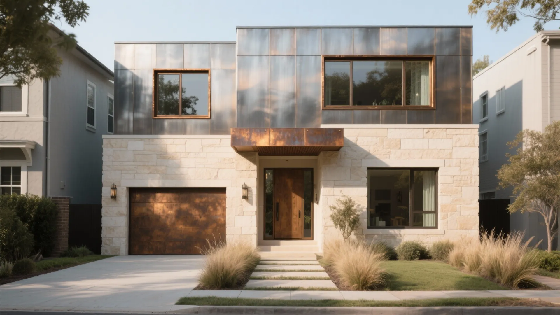 5 Luxury Home Exterior Ideas for Effortless Elegance: From stone-and-metal facades to night-sculpted lighting, these designer-backed moves make any luxury home exterior feel timeless—even on compact lots.