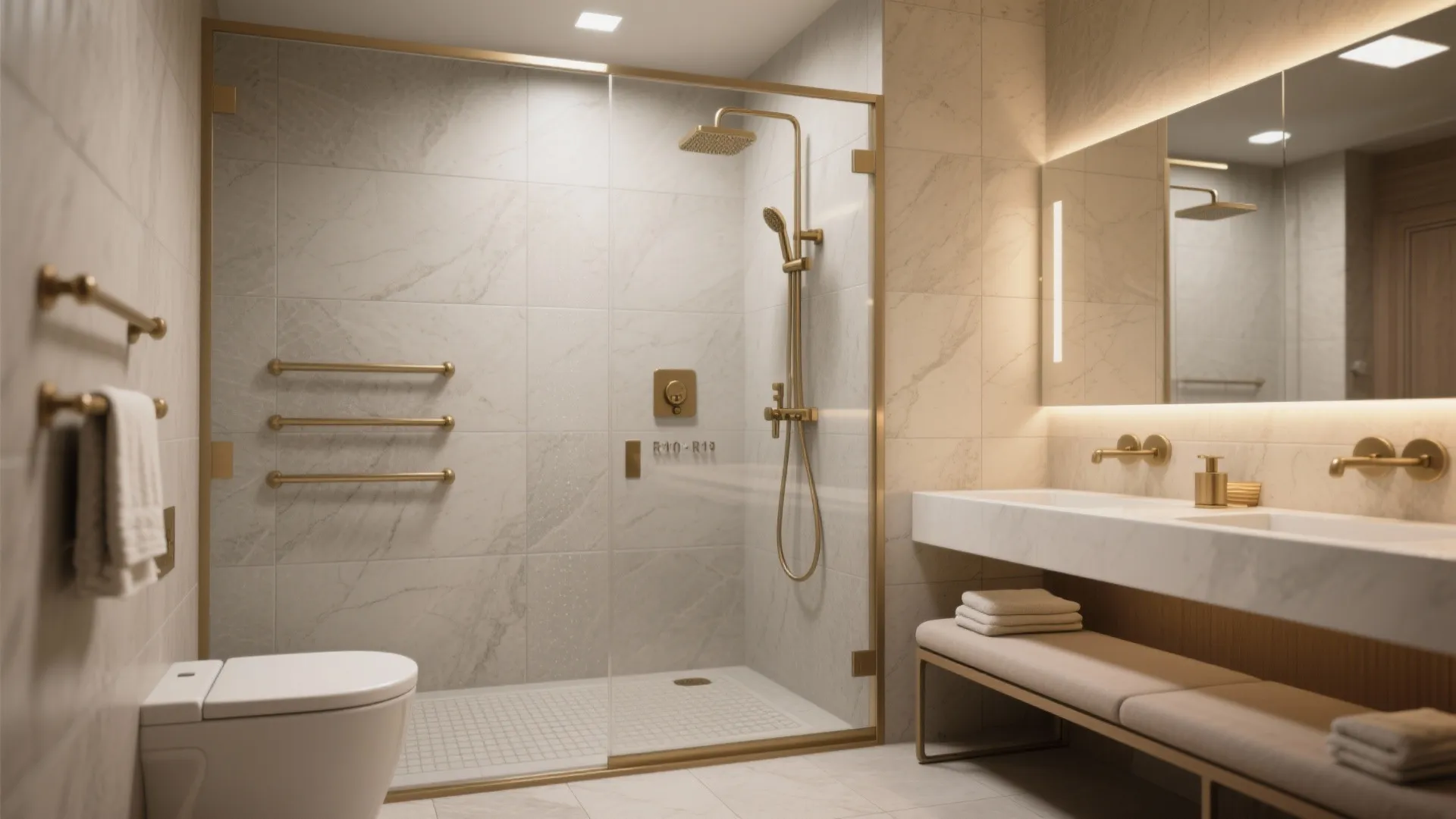 Spa-safe bathrooms with luxury finishes