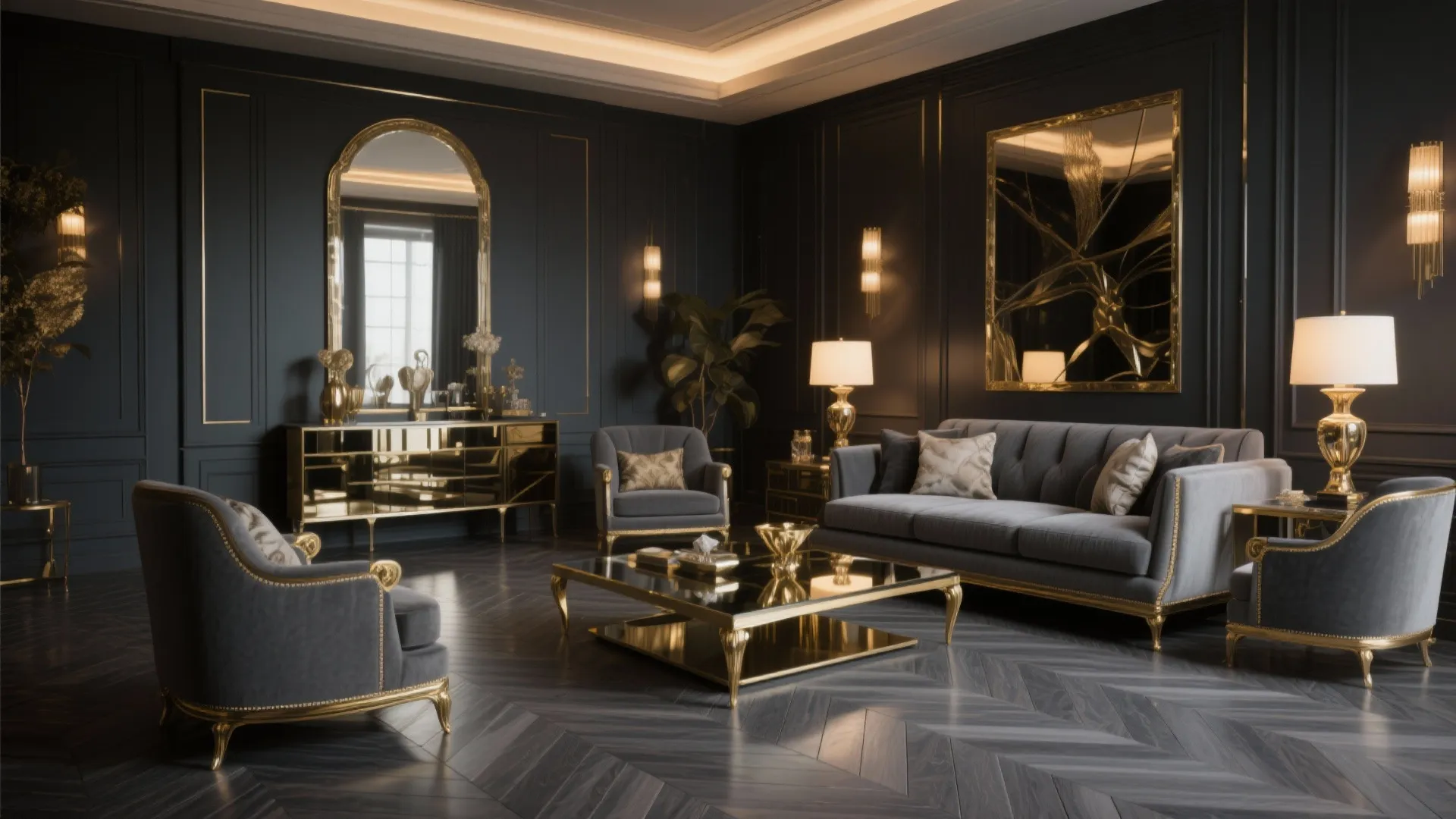 7. Luxe Look with Metallic Highlights