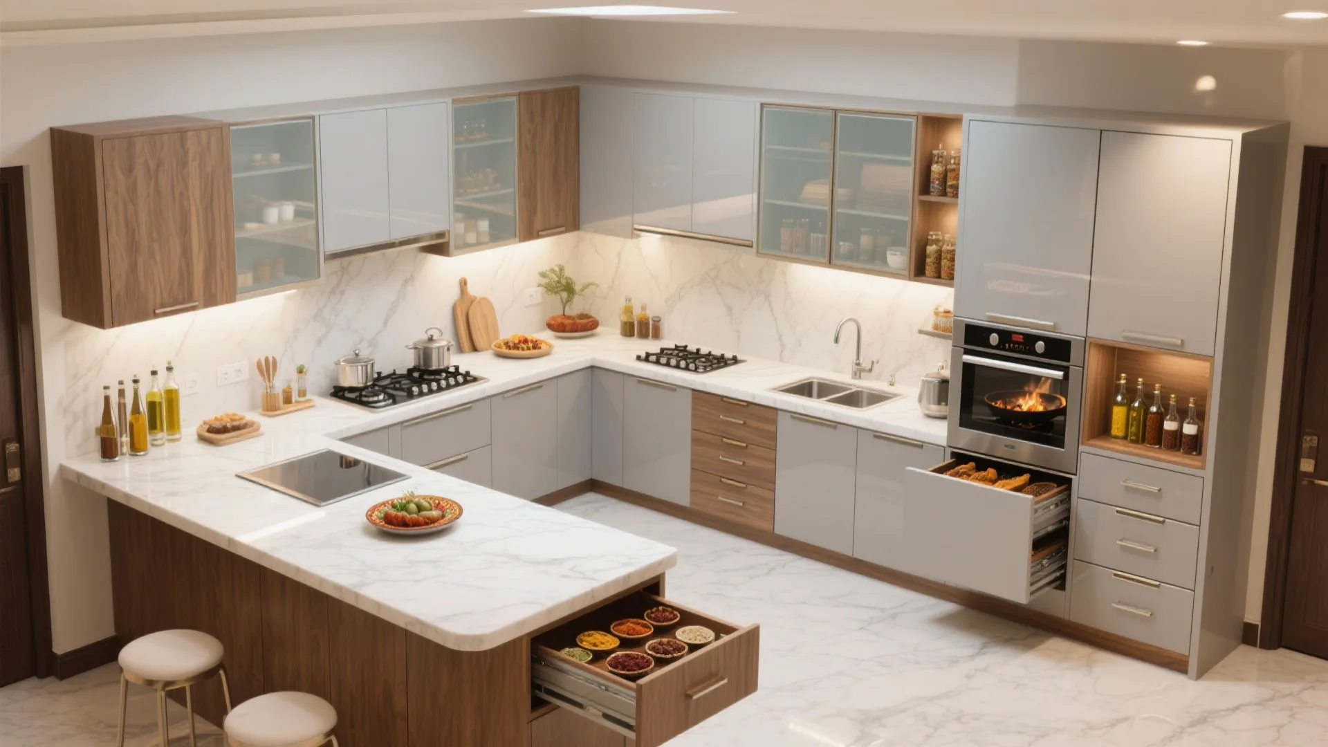 The Luxe Indian Kitchen: Heat, Spice, and Storage (Without the Chaos)