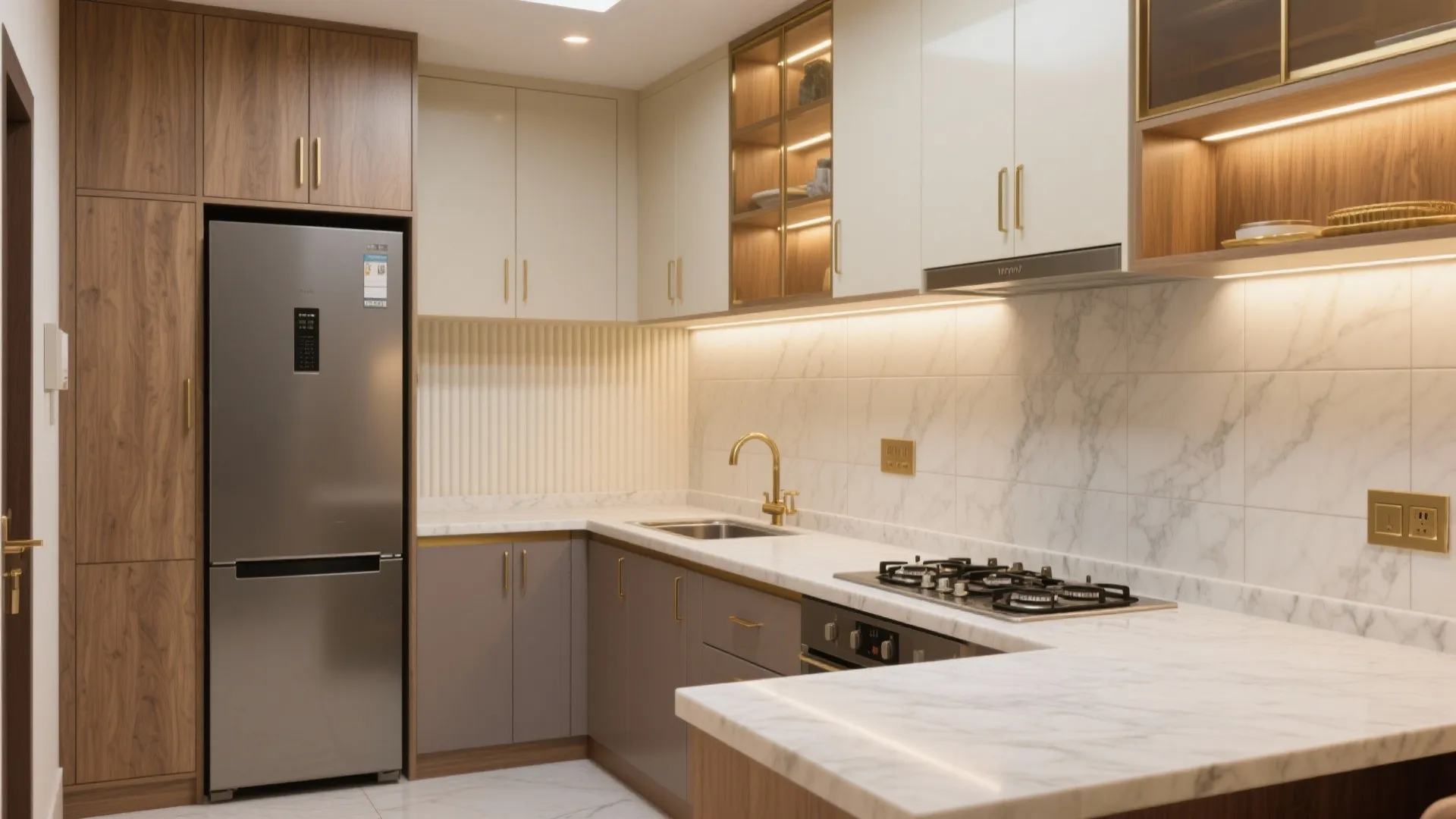 1) Space-Savvy Luxury Kitchens for Indian Homes