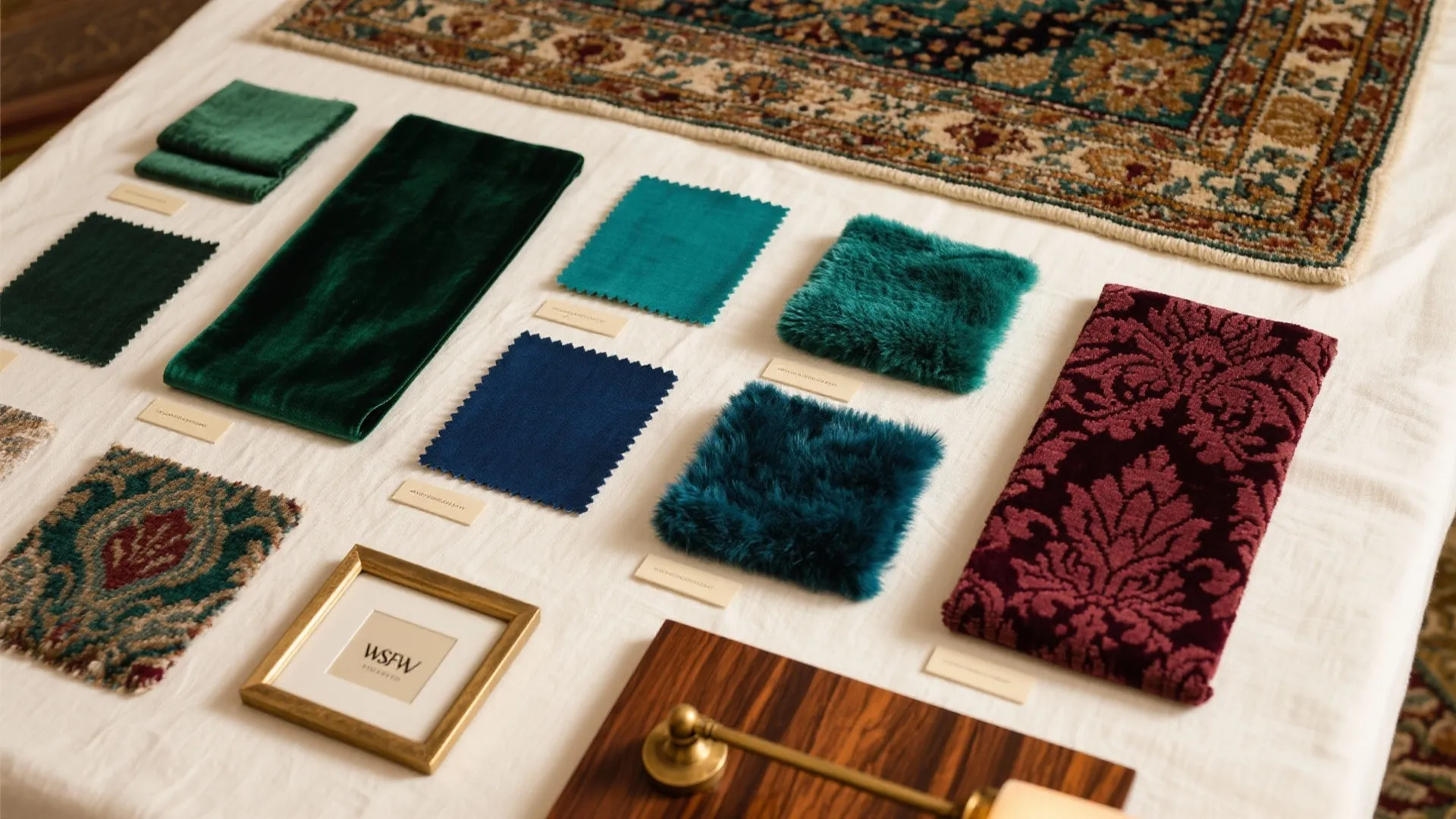 Luxe Fabrics, Wood Tones, and Underfoot Softness