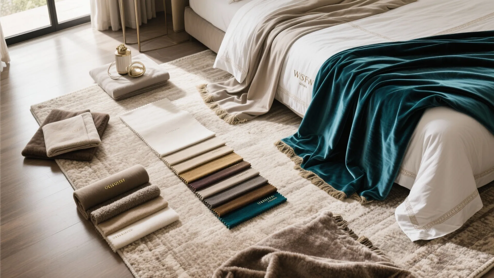 6. Luxe Materials Without Overcrowding