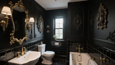 5 Black Wall Decor Ideas for Bathrooms