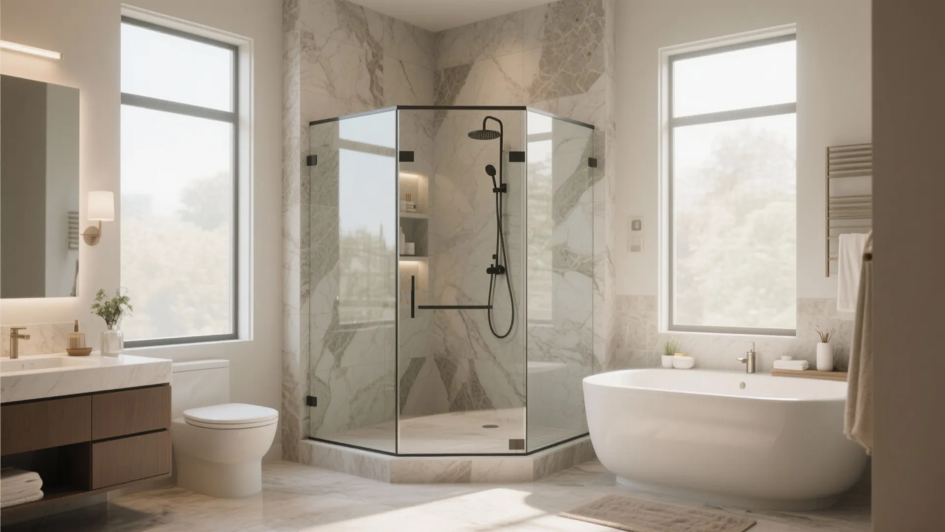 10 Creative Master Bathroom Ideas for a 10x7 Shower-Only Space with Window: Small space, big style: My top 10 shower-only master bathroom ideas for a 10x7 layout with natural light