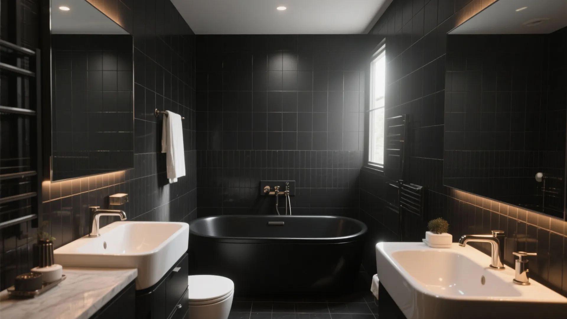 5 Black Bathroom Decor Set Ideas