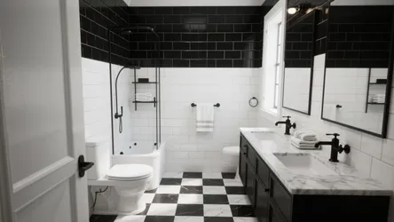 10 Black and White Bathroom Ideas