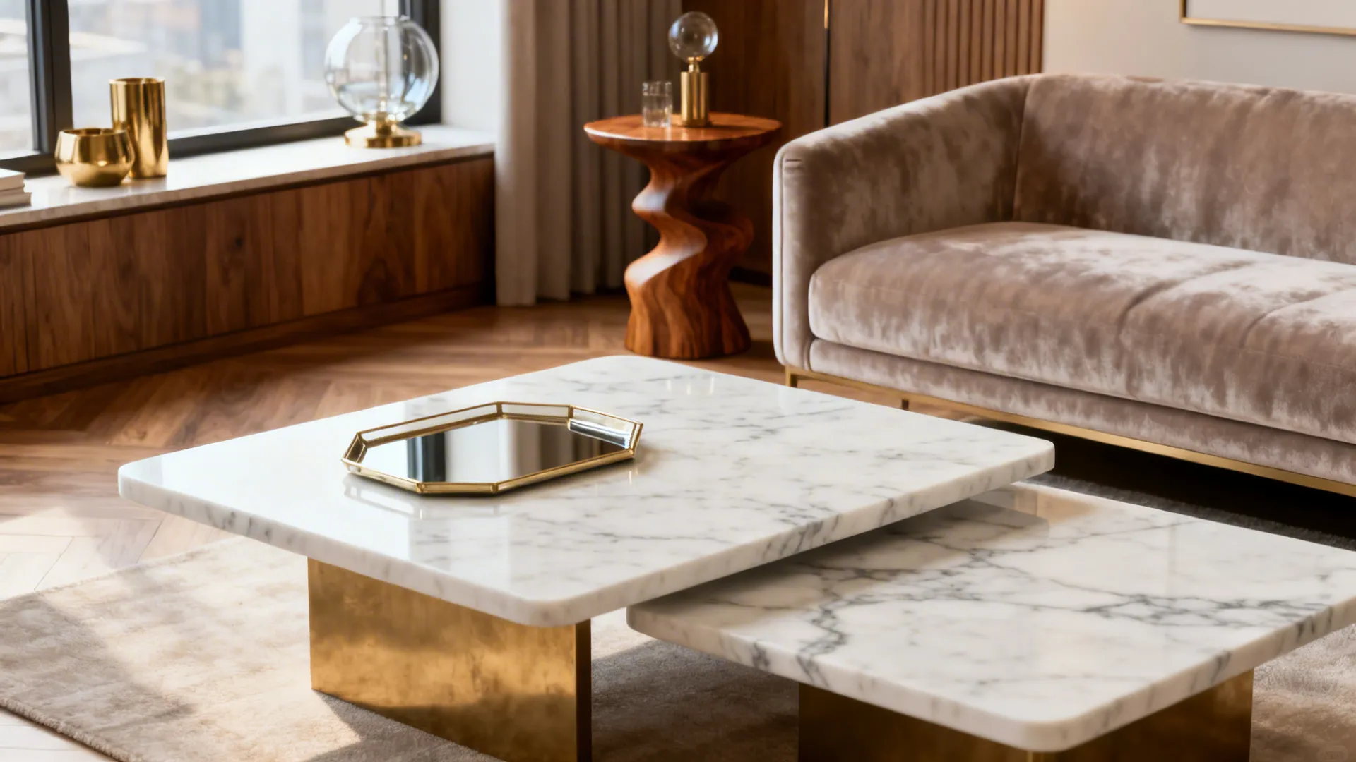 5 Luxury Coffee Table Ideas for Small Living Rooms: Elevate your compact living room with five luxe coffee table designs that maximize style and function