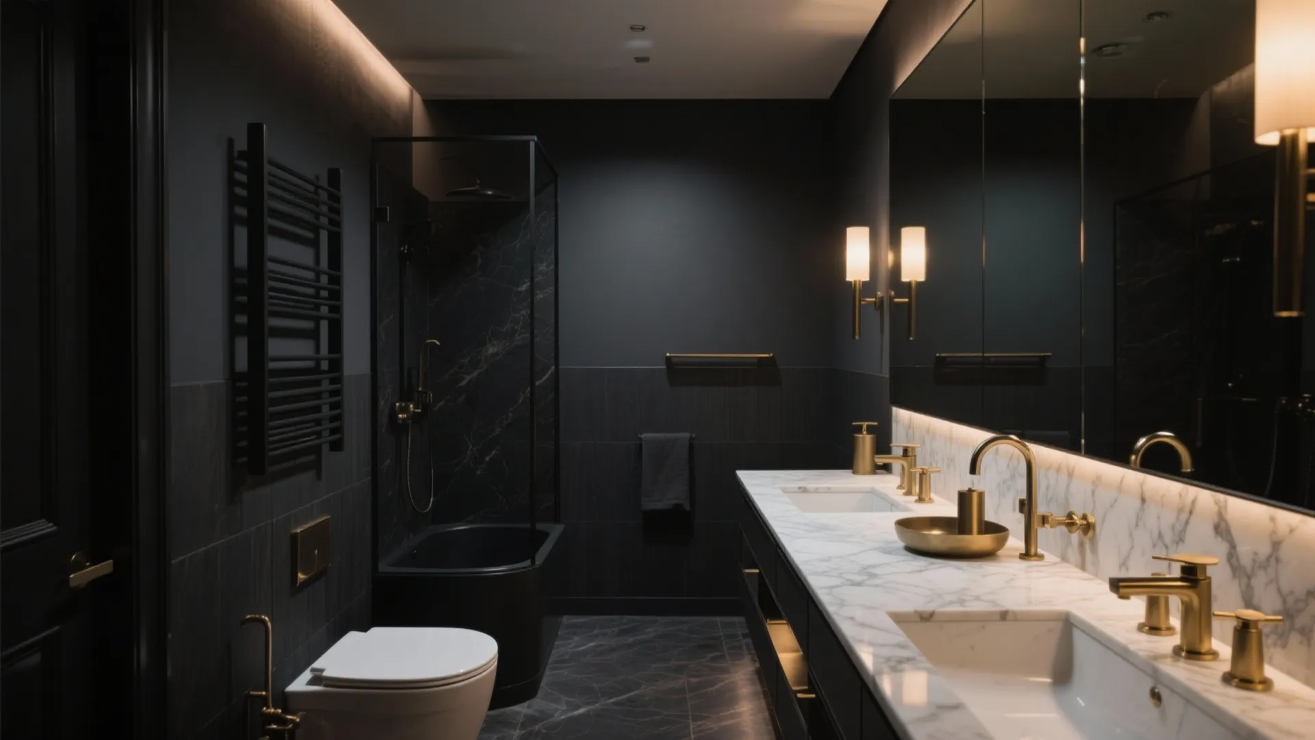 5 Inspiring Dark Bathroom Design Ideas: How to Turn a Small Bathroom into a Luxe Dark Sanctuary