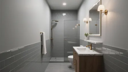 5 Gray-on-Gray Bathroom Ideas