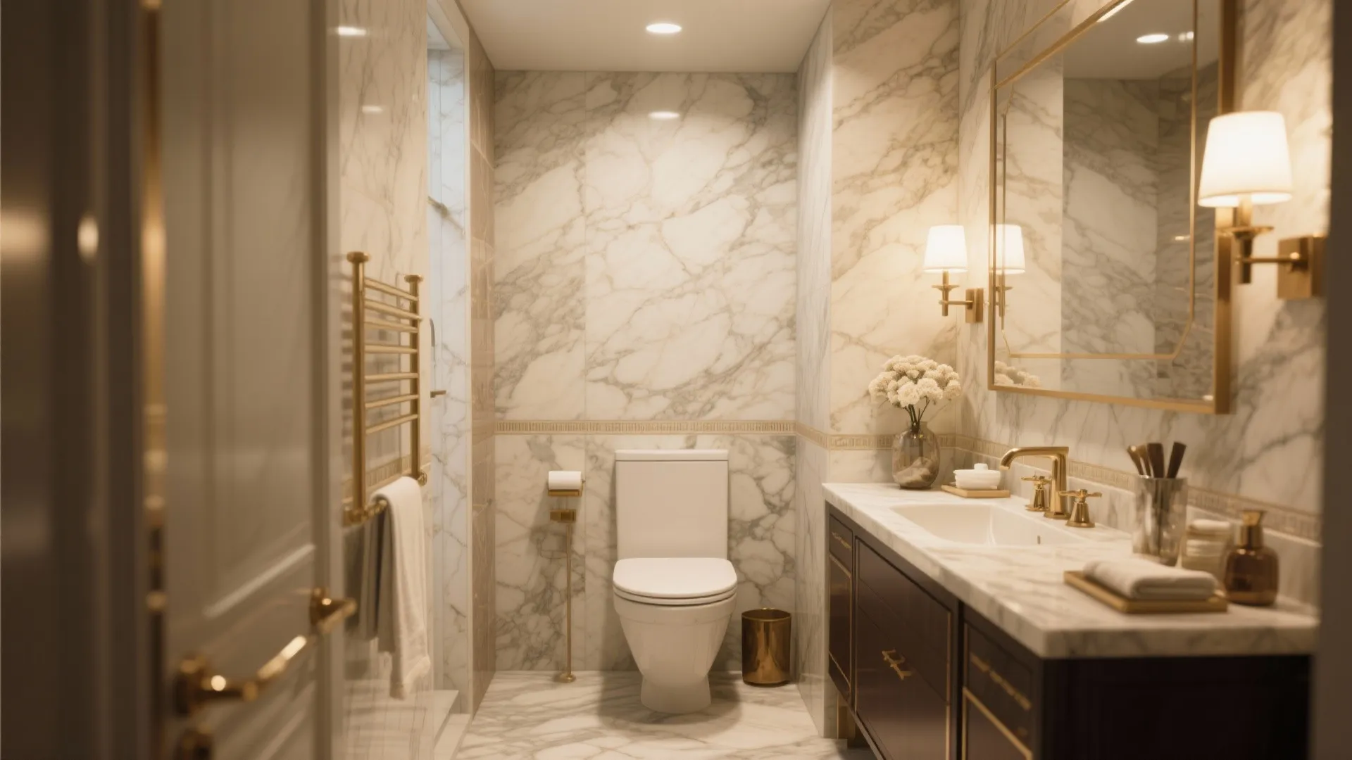 10 Stunning Marble Tile Bathroom Ideas