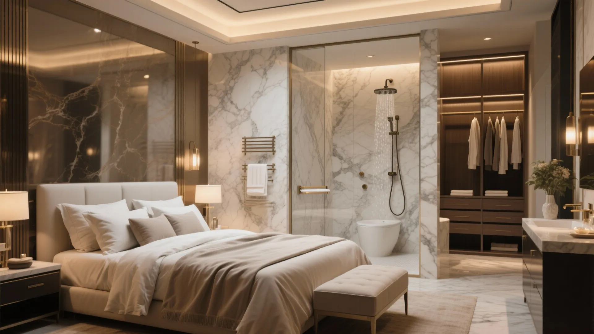 Luxury Master Suite with Spa Bathroom