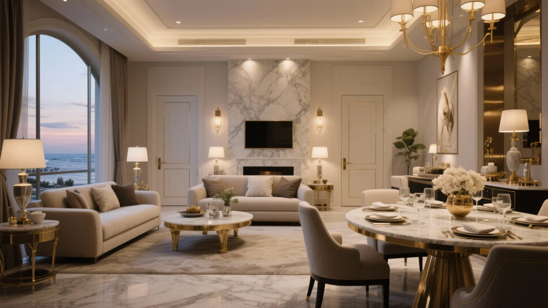 4. Luxury multi-room suites with living/dining zones