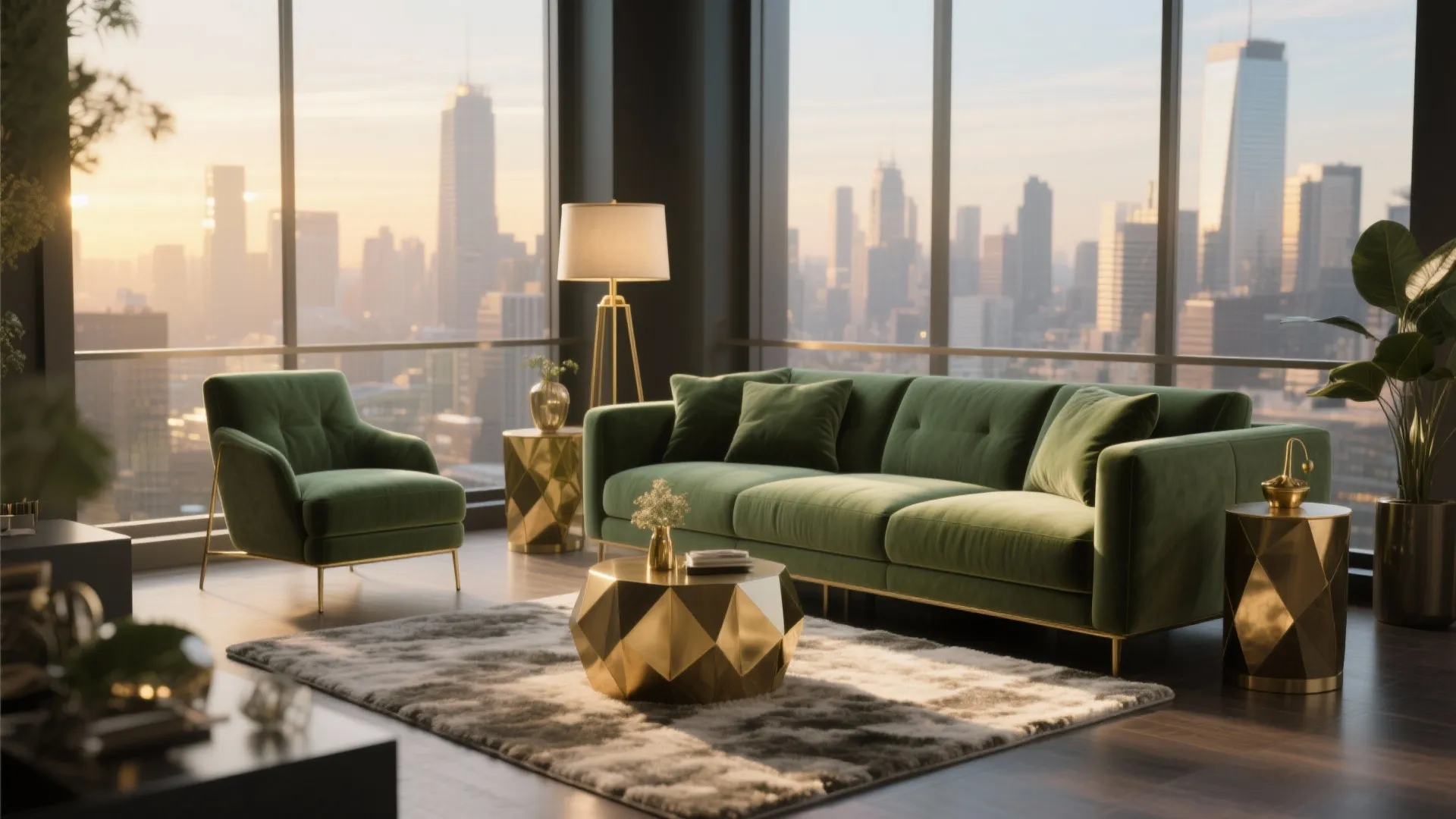 Luxury with Brass Accents