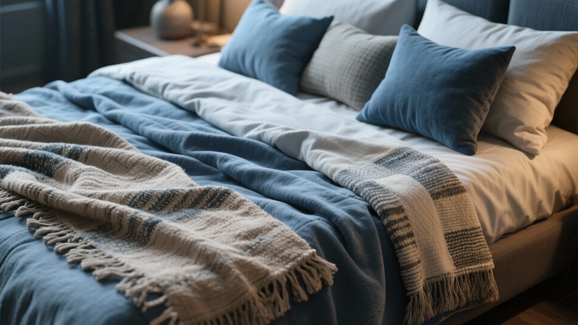 5. Luxe Layering with Textiles