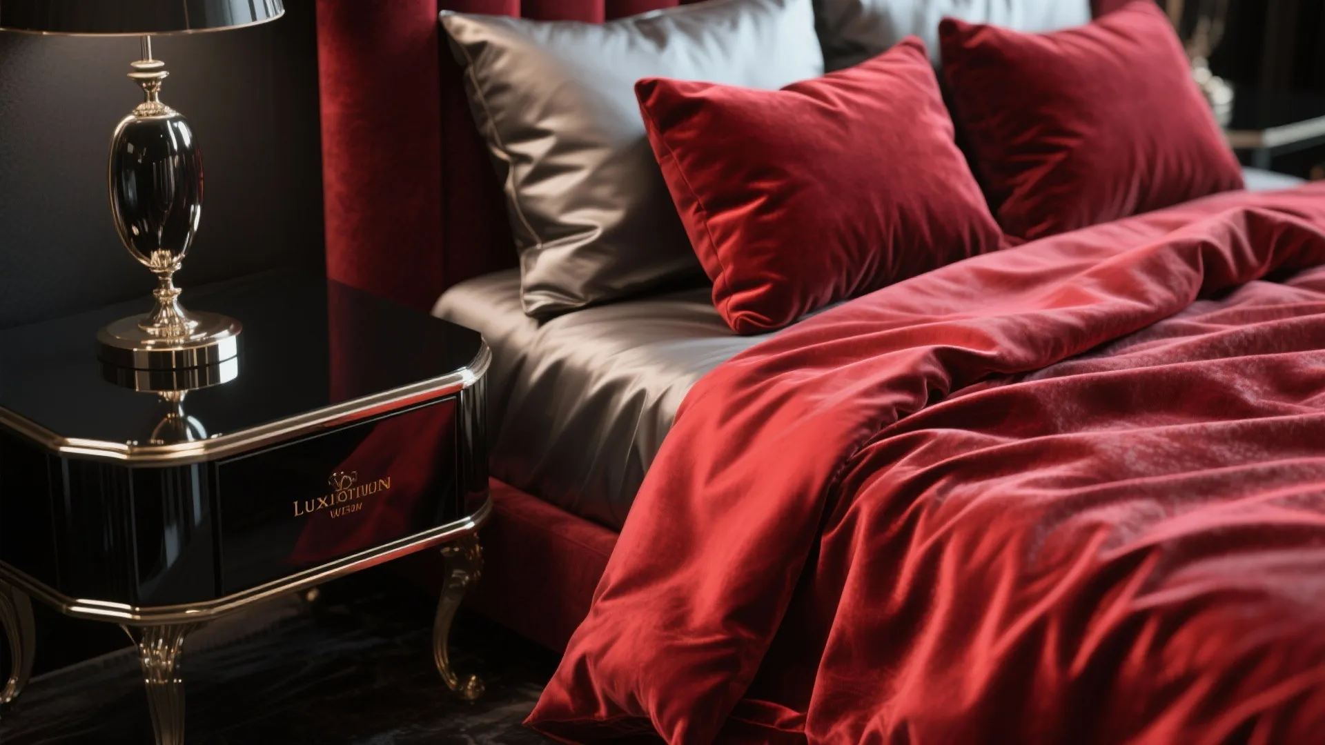 5. Luxurious Textures: Velvet, Silk, and Black Lacquer