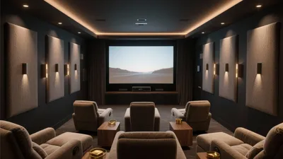 Luxury Home Theater Design with Immersive Lighting