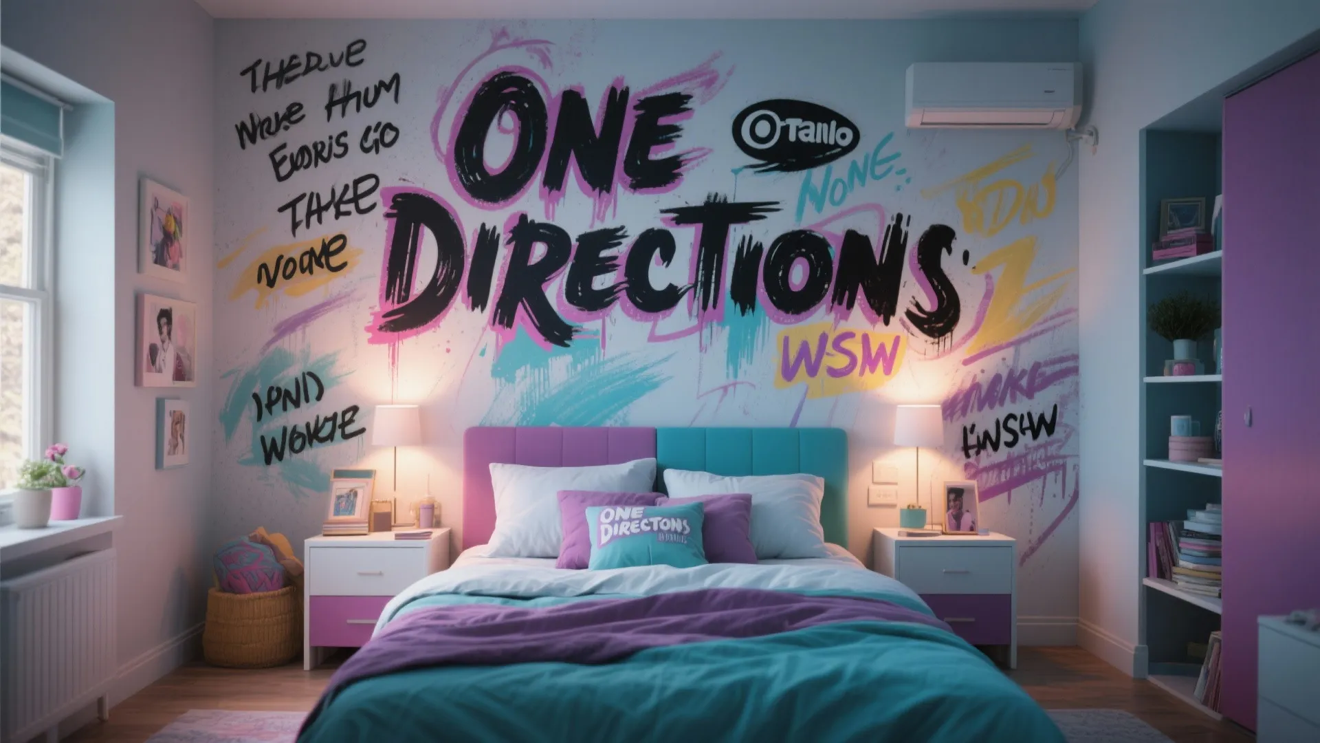 1. Wall Murals with Iconic Lyrics