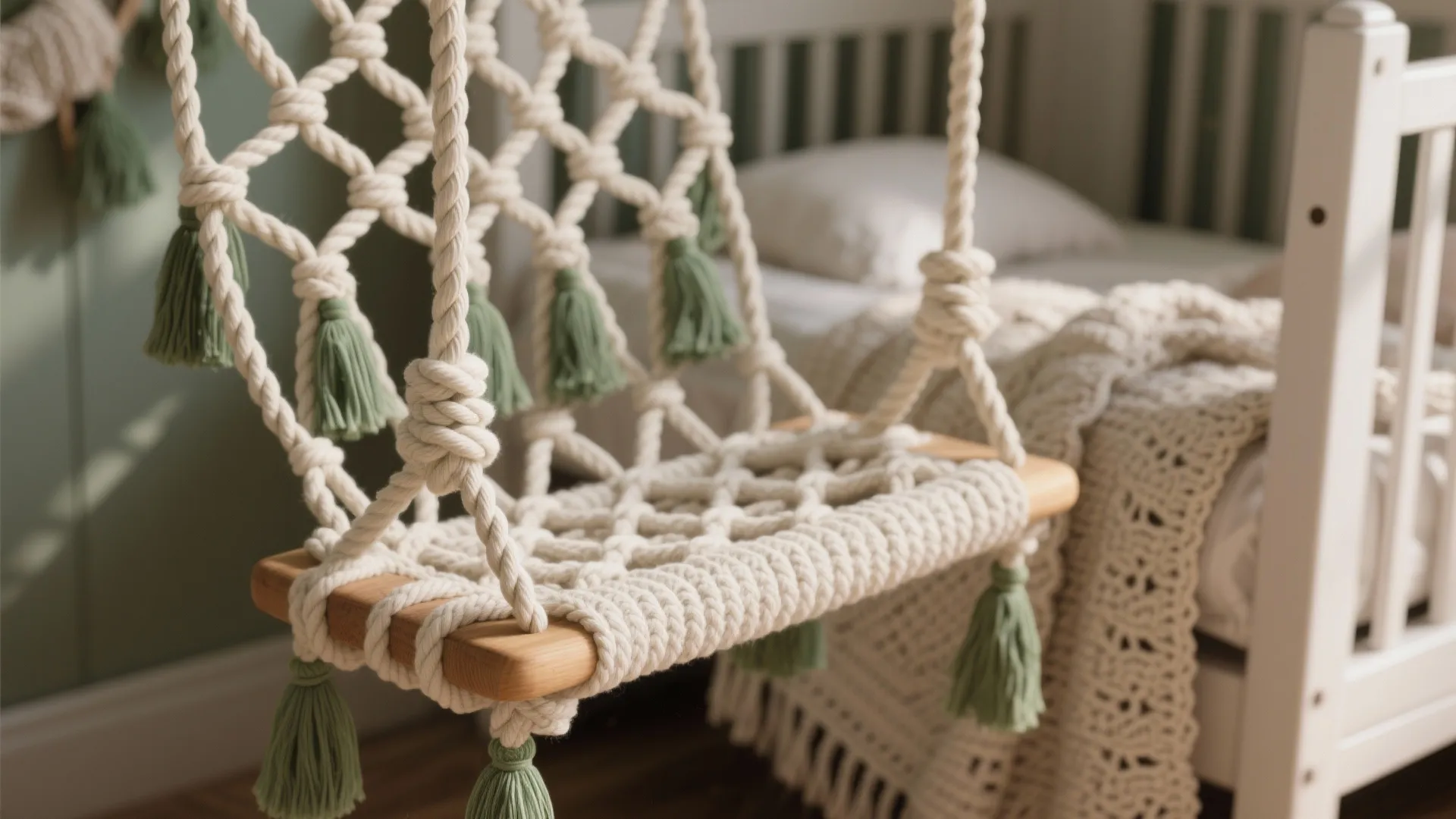 DIY Macramé Rope Swing Vignette