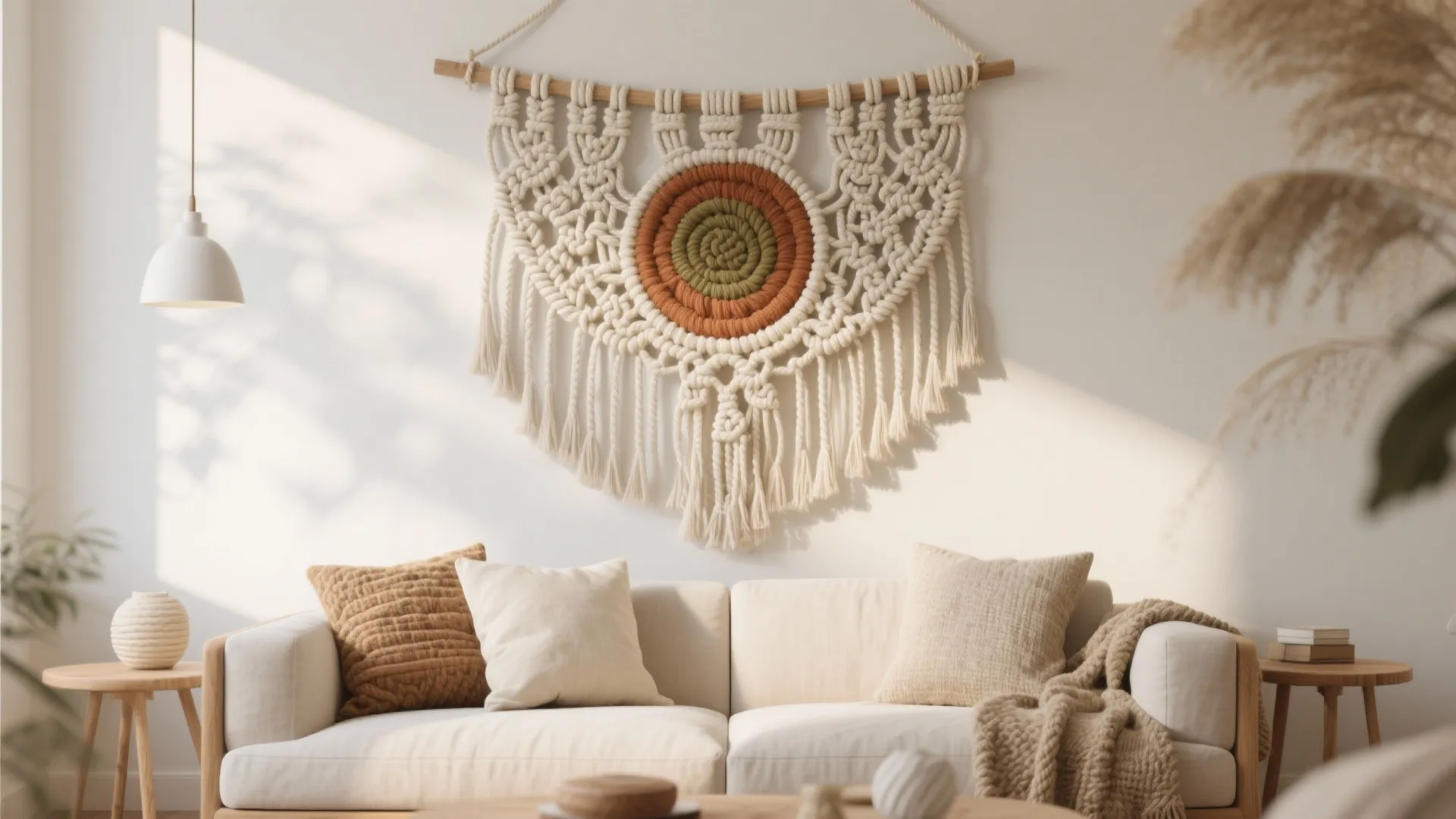 Textured DIY Wall Art with Macramé and Weaving