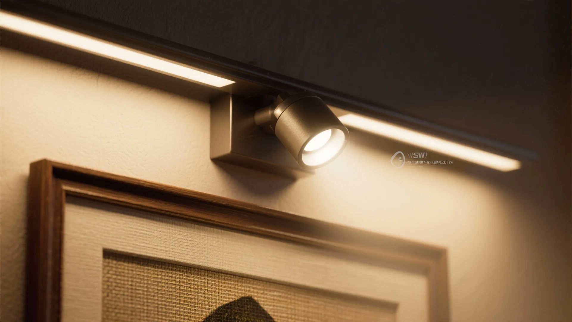 Picture lights and wall washers to accent art and texture