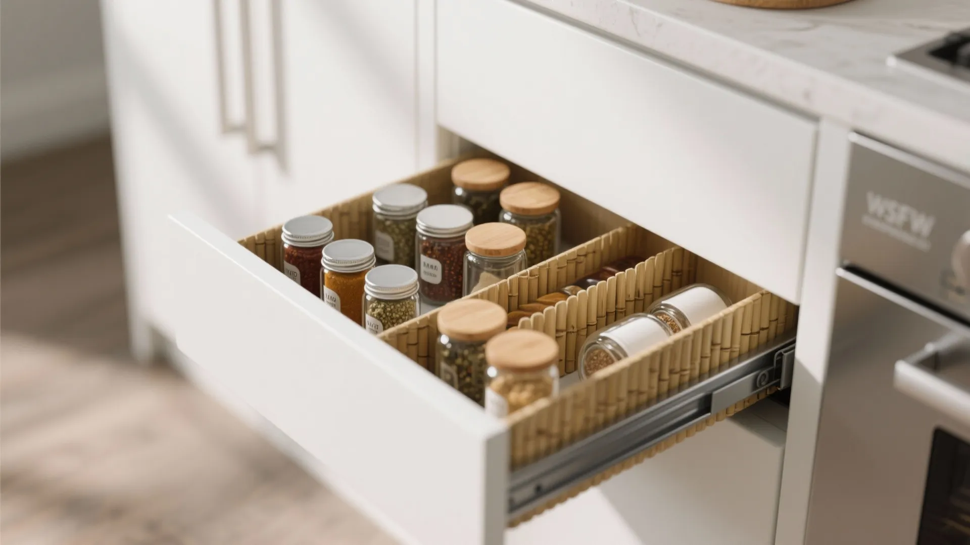 Minimal kitchen storage that actually fits life