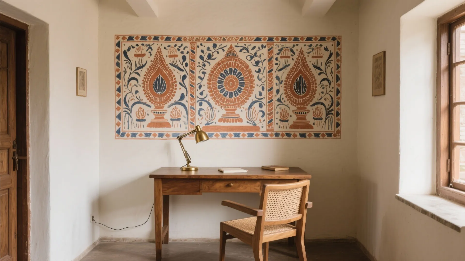 Hand-Painted Folk Murals and Motifs