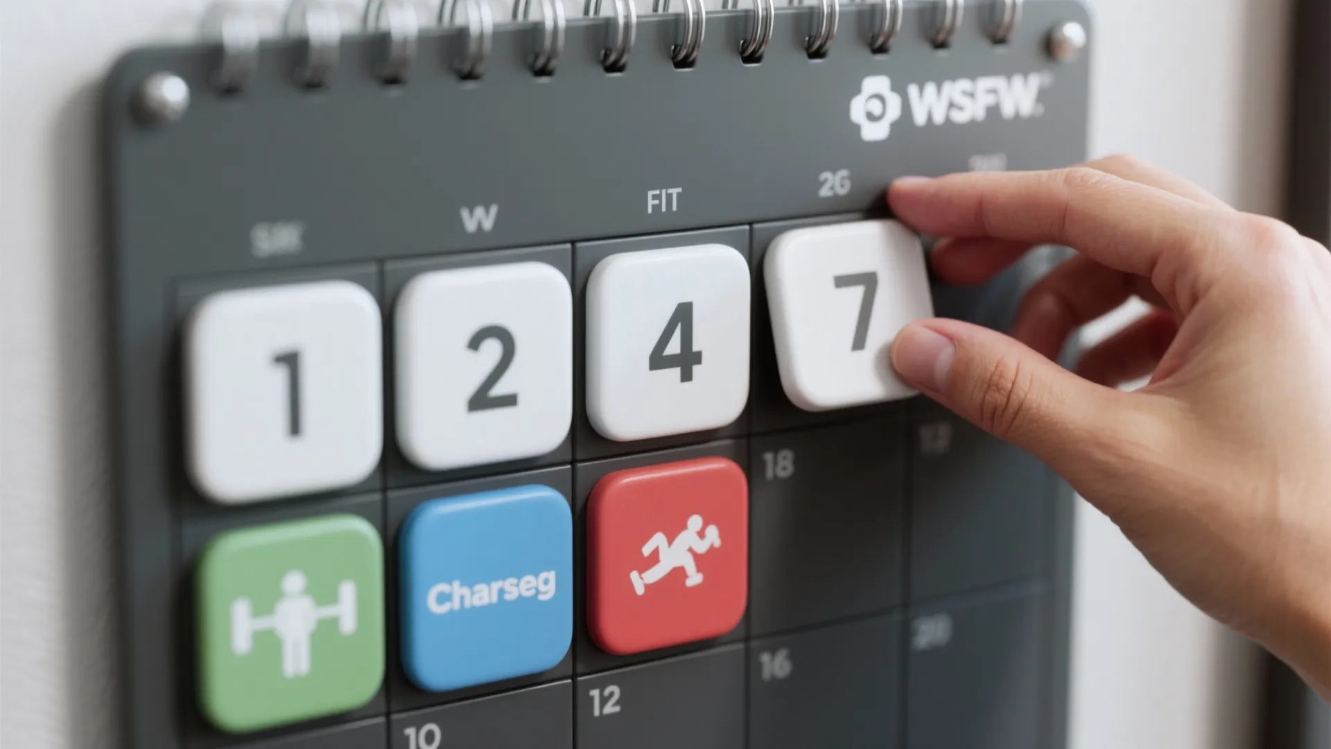 3) Magnetic Tile Calendar (Perpetual + Tactile)