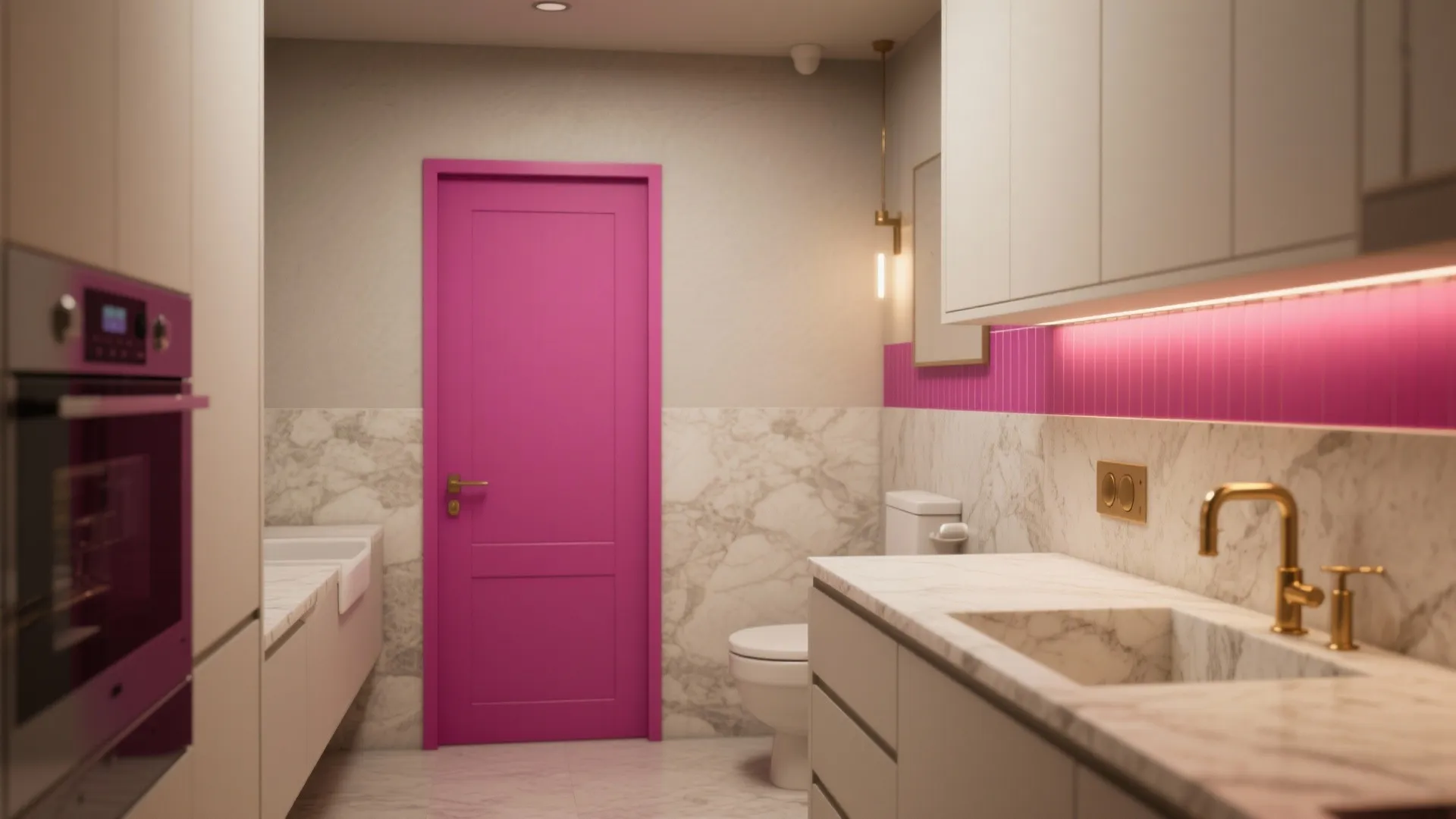 4. Try Magenta in the Kitchen or Bath — Sparingly