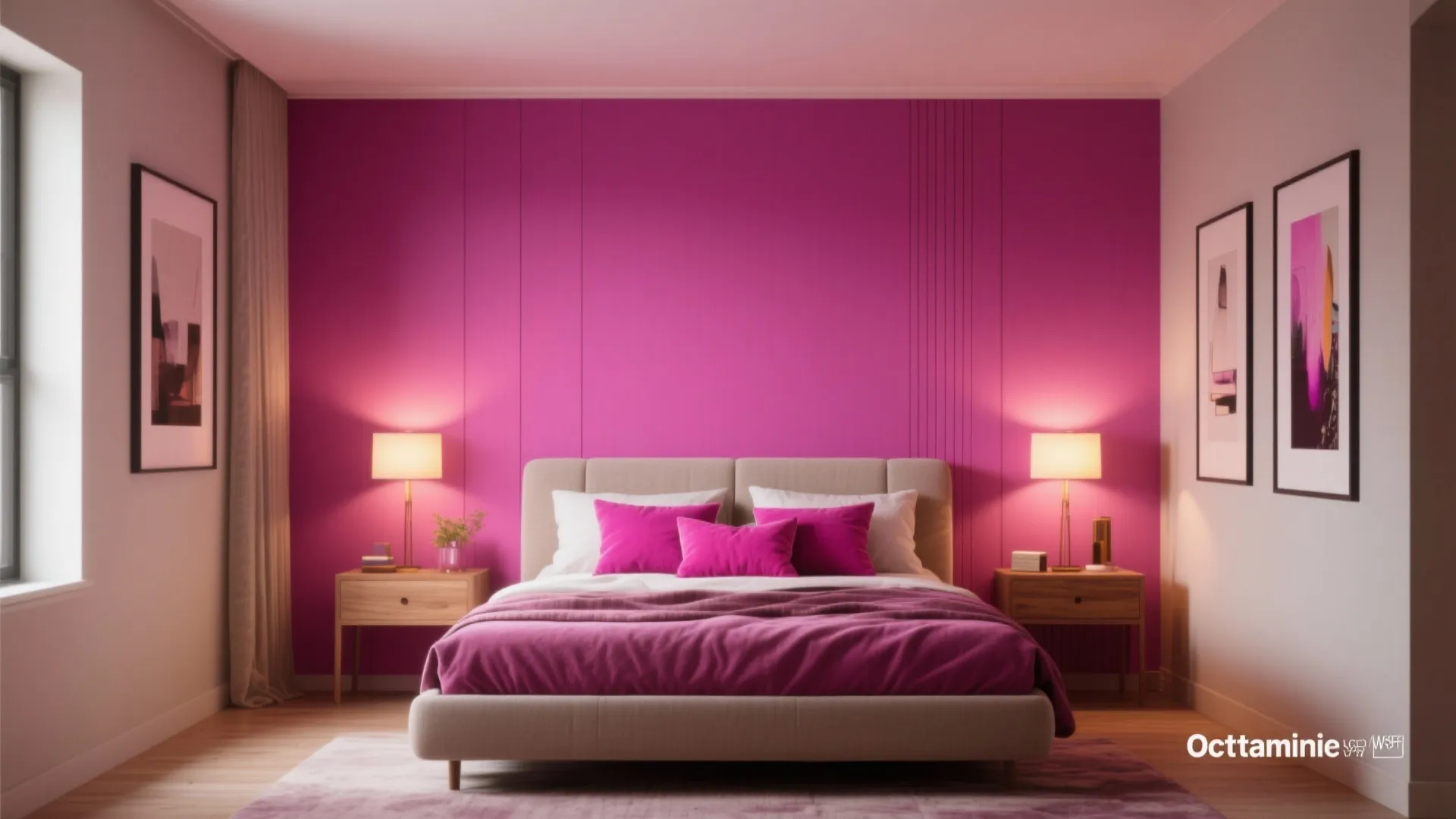 2. Use Magenta as a Focus Behind Seating