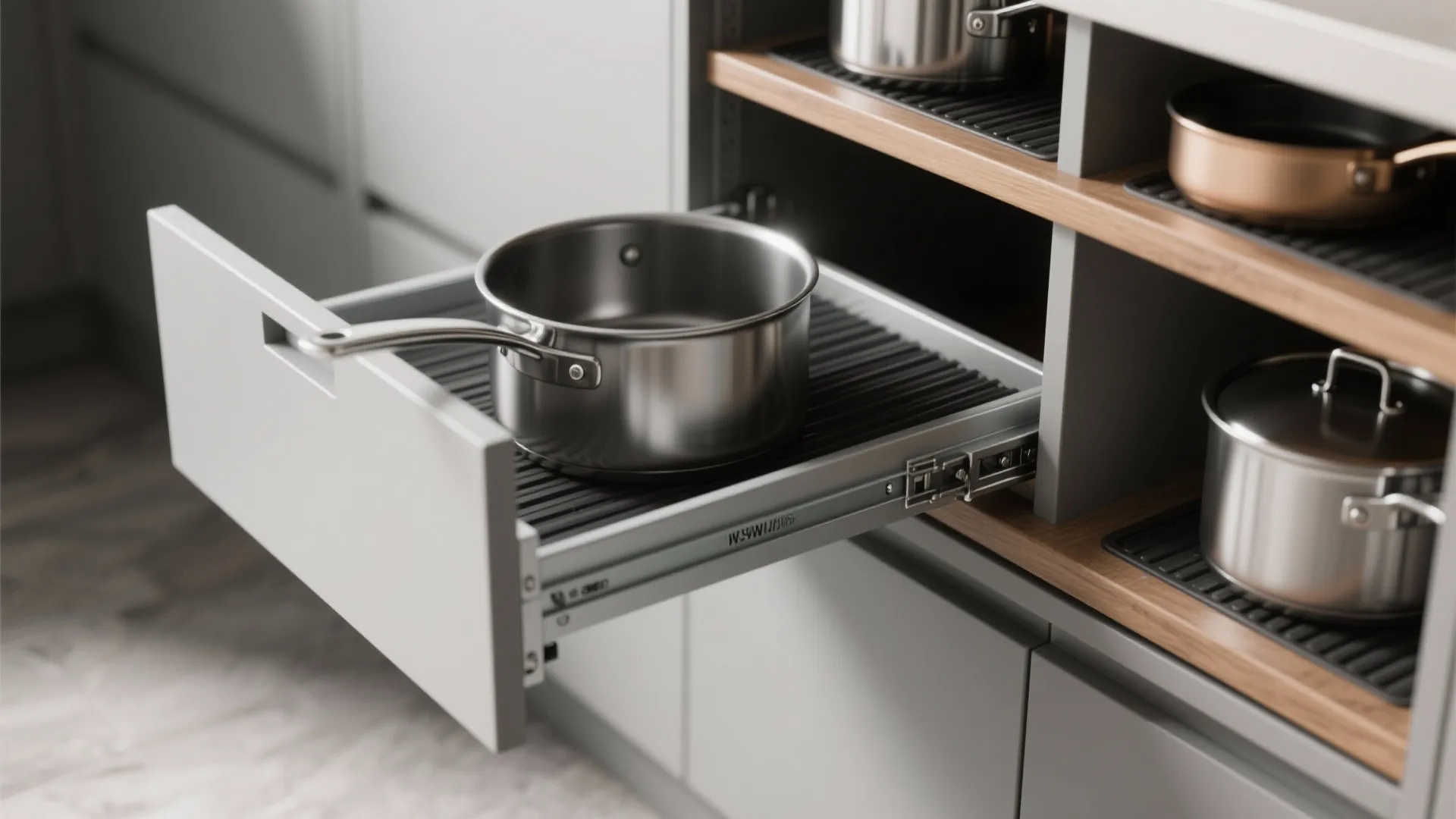 5. Magic corner and custom pull-out drawers