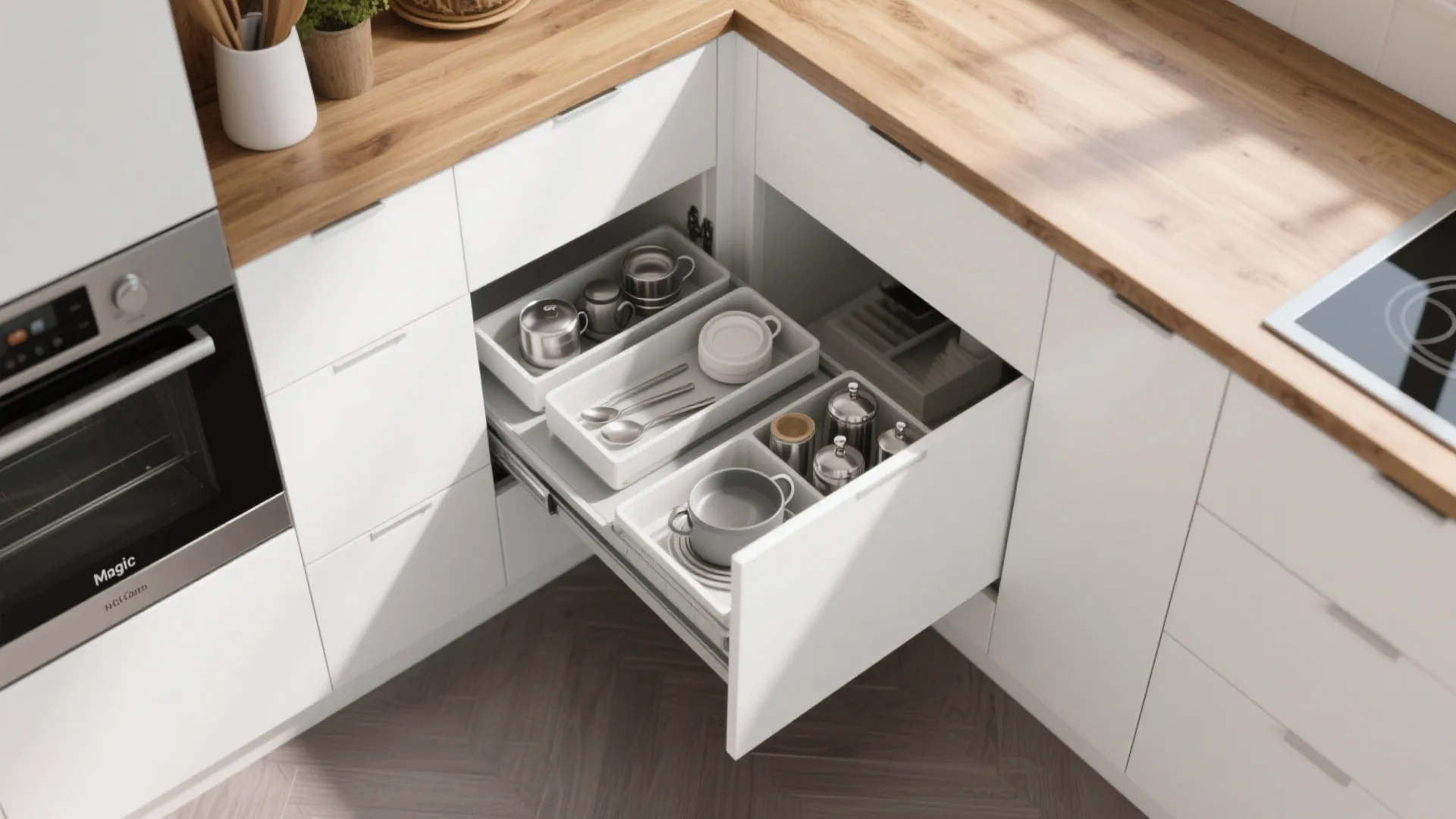 3. Magic Corner Pull-Outs