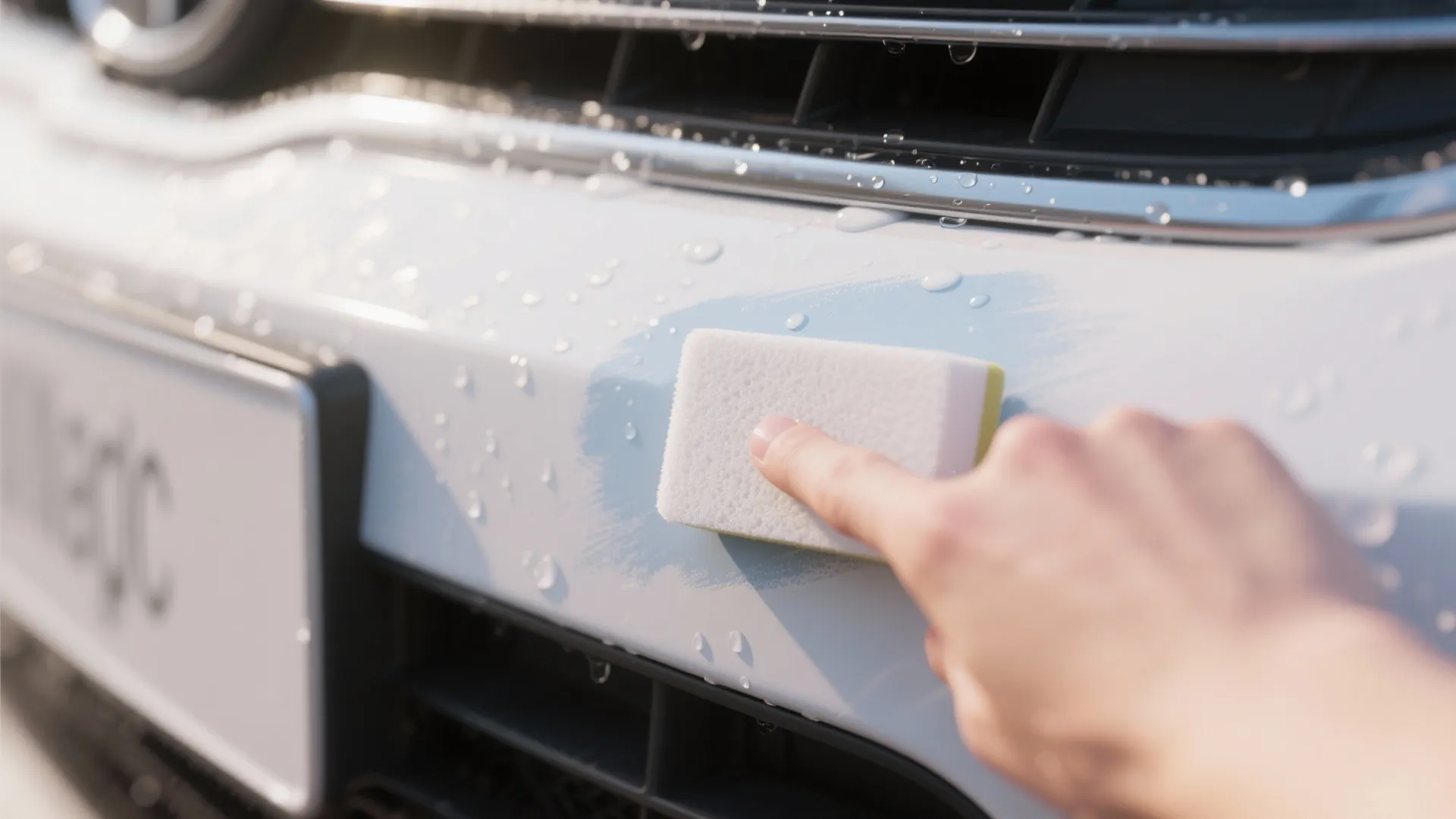 2. Use a melamine sponge for light paint transfer