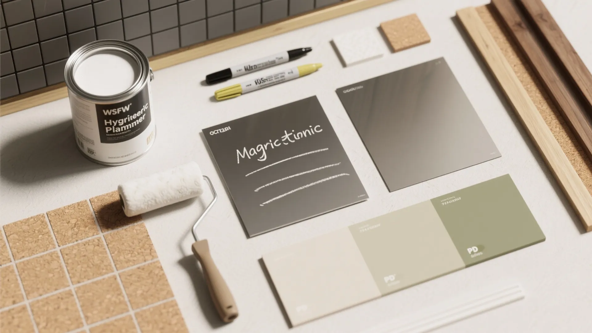 Magnetic + Cork Hybrid Wall for Visual Planning