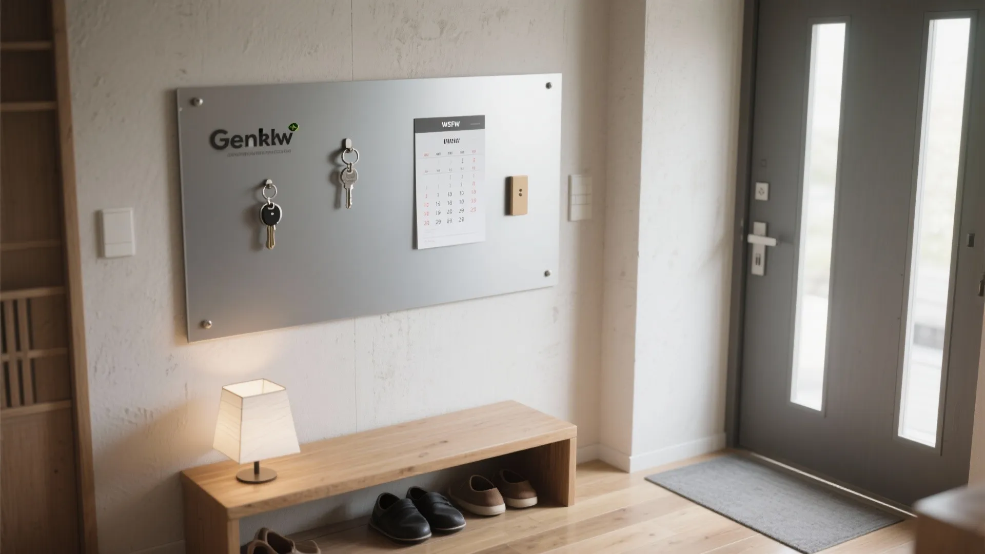 メタルボード×マグネット＝可変の情報壁（収納技巧 × 動線計画）