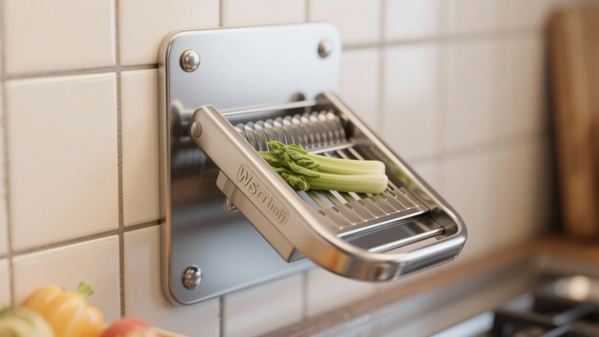 2. Magnetic backsplash mount for quick access