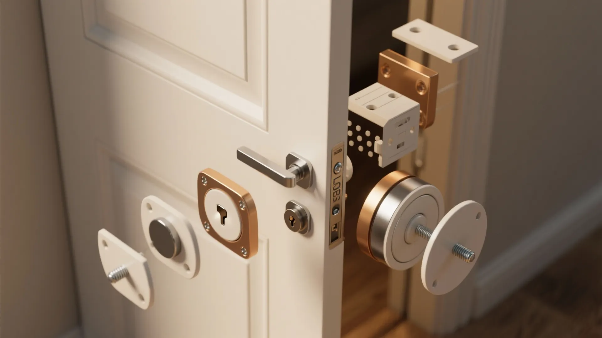 4. Magnetic catch with privacy bolt