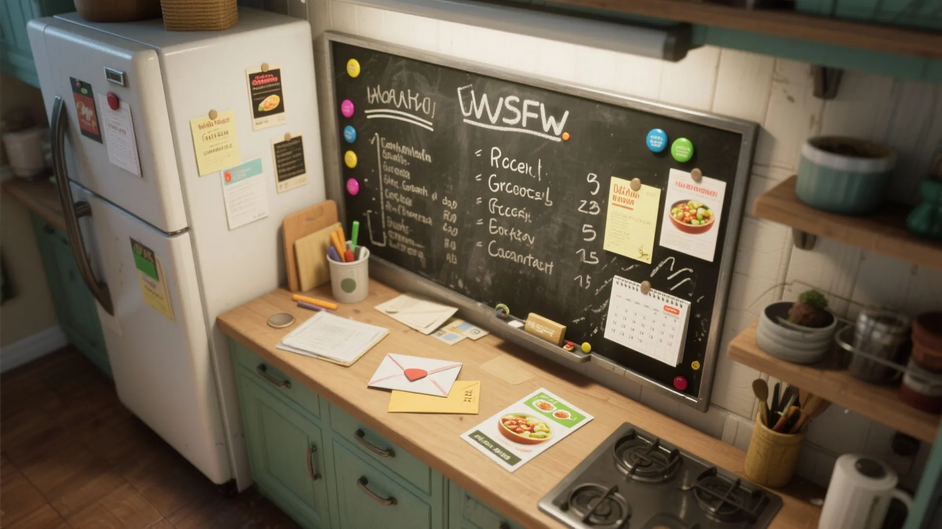 4. Magnetic chalkboard combo