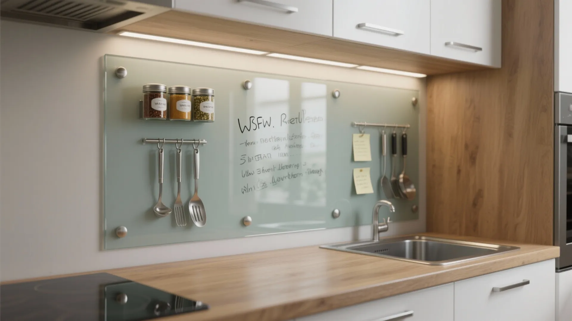 Magnetic Glass Board Wall for Smart Storage