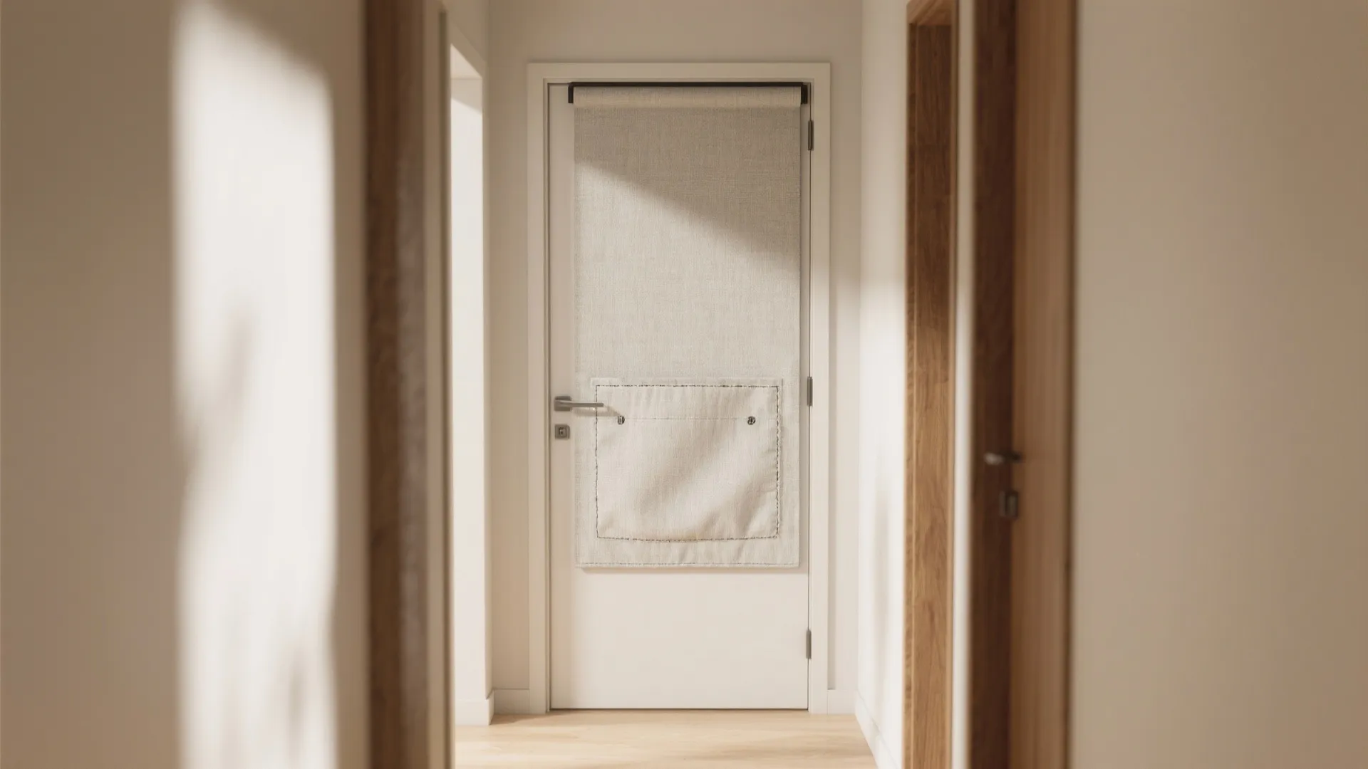 1. Slim magnetic pocket screen for narrow doors