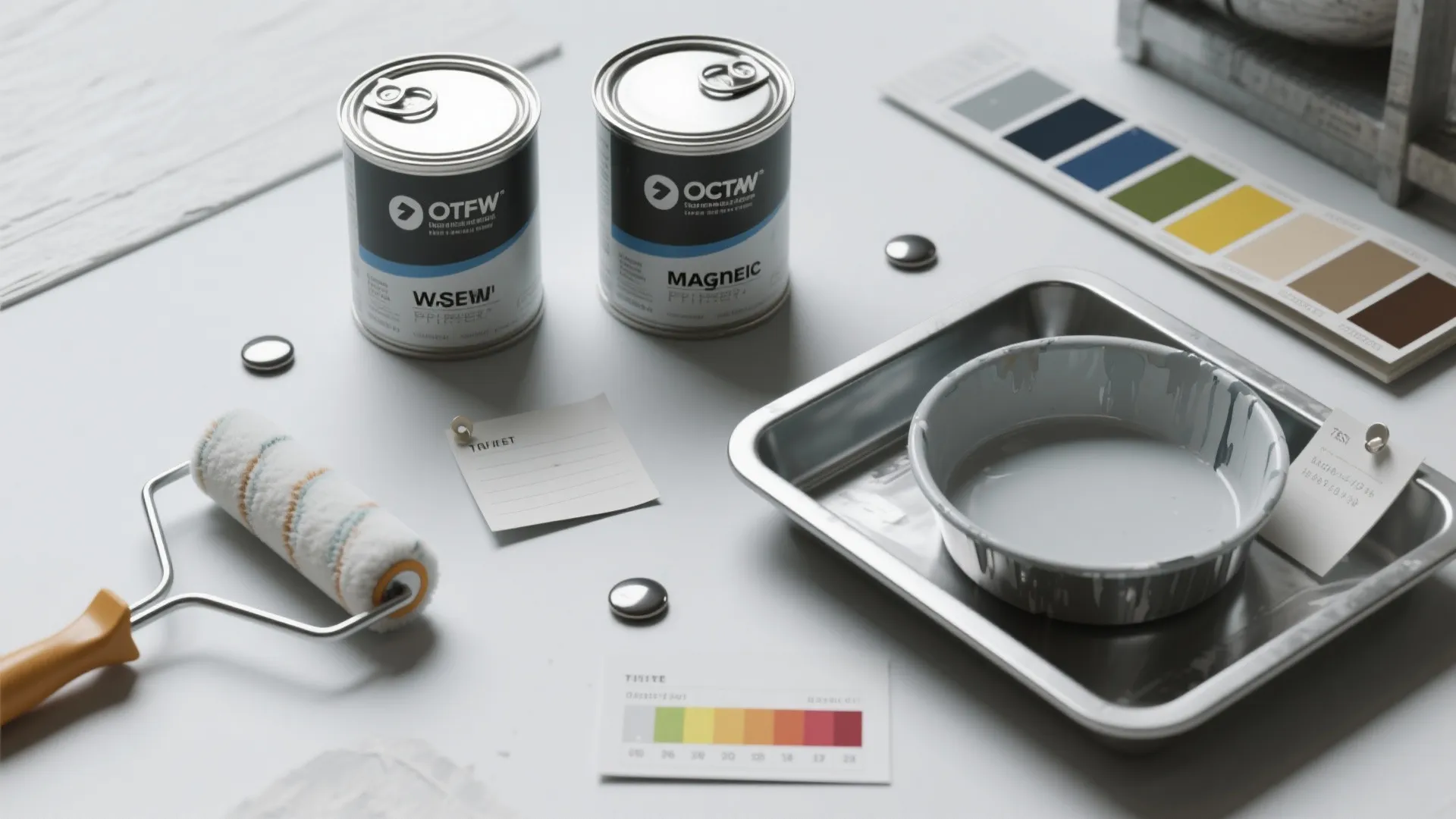 2. Magnetic primer under dry-erase paint