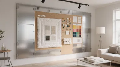 Modern Design Studio with Cork Board Wall